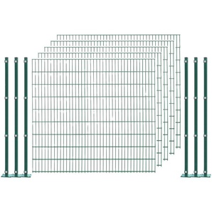 ARVOTEC Doppelstabmattenzaun EASY 183 zum Aufschrauben Zaunelemente Zaunhöhe 183 cm, Zaunlänge 2 - 60 m Gr. H/L: 183 cm x 10 m H/L: 183 cm, grün (dunkelgrün) Zaunelemente