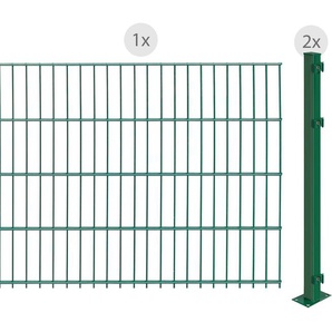 ARVOTEC Doppelstabmattenzaun EASY 83 zum Aufschrauben Zaunelemente Zaunhöhe 83 cm, Zaunlänge 2 - 60 m Gr. H/L: 83 cm x 2 m H/L: 83 cm, grün (dunkelgrün) Zaunelemente