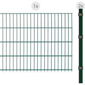 ARVOTEC Doppelstabmattenzaun ESSENTIAL 83 zum Einbetonieren Zaunelemente Zaunhöhe 83 cm, Zaunlänge 2 - 60 m Gr. H/L: 83 cm x 2 m H/L: 83 cm, grün (dunkelgrün) Zaunelemente