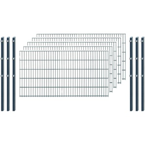 ARVOTEC Doppelstabmattenzaun EXCLUSIVE 103 zum Einbetonieren Zaunelemente Gr. H/L: 103 cm x 10 m H/L: 103 cm, grau (anthrazit) Zaunelemente