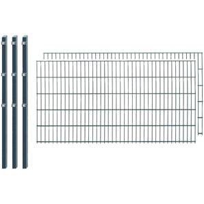 ARVOTEC Doppelstabmattenzaun EXCLUSIVE 103 zum Einbetonieren Zaunelemente Gr. H/L: 103 cm x 4 m H/L: 103 cm, grau (anthrazit) Zaunelemente