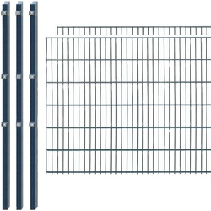 ARVOTEC Doppelstabmattenzaun EXCLUSIVE 123 zum Einbetonieren Zaunelemente Zaunhöhe 123 cm, Zaunlänge 2 - 60 m Gr. H/L: 123 cm x 4 m H/L: 123 cm, grau (anthrazit) Zaunelemente