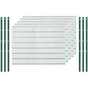 ARVOTEC Doppelstabmattenzaun EXCLUSIVE 143 zum Einbetonieren Zaunelemente Gr. H/L: 143 cm x 10 m H/L: 143 cm, grün (dunkelgrün) Zaunelemente