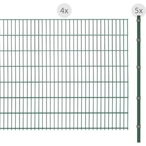 ARVOTEC Doppelstabmattenzaun EXCLUSIVE 143 zum Einbetonieren Zaunelemente Zaunhöhe 143 cm, Zaunlänge 2 - 60 m Gr. H/L: 143 cm x 8 m H/L: 143 cm, grün (dunkelgrün) Zaunelemente