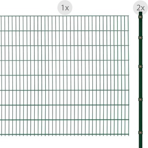 ARVOTEC Doppelstabmattenzaun EXCLUSIVE 163 zum Einbetonieren Zaunelemente Zaunhöhe 163 cm, Zaunlänge 2 - 60 m Gr. H/L: 163 cm x 2 m H/L: 163 cm, grün (dunkelgrün) Zaunelemente