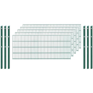 ARVOTEC Doppelstabmattenzaun EXCLUSIVE 83 zum Einbetonieren Zaunelemente Zaunhöhe 83 cm, Zaunlänge 2 - 60 m Gr. H/L: 83 cm x 10 m H/L: 83 cm, grün (dunkelgrün) Zaunelemente