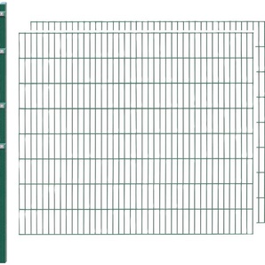 ARVOTEC Einstabmattenzaun 36 - 60 Zaunelemente 160 cm hoch, 2 Matten für 4 m, 3 Pfosten Gr. H/L: 160 cm x 4 m H/L: 160 cm, grün (dunkelgrün) Zaunelemente