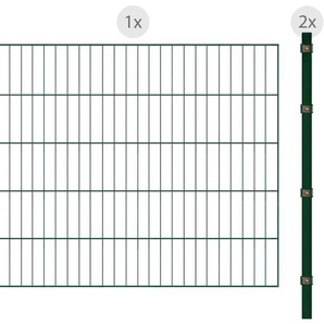 ARVOTEC Einstabmattenzaun ESSENTIAL 100 zum Einbetonieren Zaunelemente Gr. H/L: 100 cm x 2 m H/L: 100 cm, grün (dunkelgrün) Zaunelemente