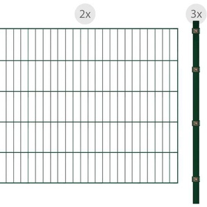 ARVOTEC Einstabmattenzaun ESSENTIAL 100 zum Einbetonieren Zaunelemente Gr. H/L: 100 cm x 4 m H/L: 100 cm, grün (dunkelgrün) Zaunelemente
