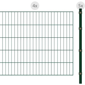 ARVOTEC Einstabmattenzaun ESSENTIAL 100 zum Einbetonieren Zaunelemente Gr. H/L: 100 cm x 8 m H/L: 100 cm, grün (dunkelgrün) Zaunelemente