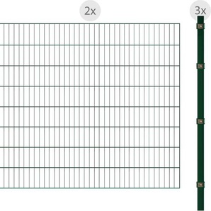 ARVOTEC Einstabmattenzaun ESSENTIAL 120 zum Einbetonieren Zaunelemente Gr. H/L: 120 cm x 4 m H/L: 120 cm, grün (dunkelgrün) Zaunelemente