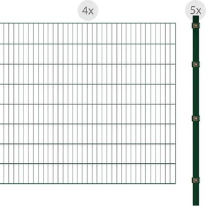 ARVOTEC Einstabmattenzaun ESSENTIAL 120 zum Einbetonieren Zaunelemente Gr. H/L: 120 cm x 8 m H/L: 120 cm, grün (dunkelgrün) Zaunelemente
