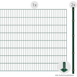ARVOTEC Einstabmattenzaun ESSENTIAL 160 zum Aufschrauben Zaunelemente Zaunhöhe 160 cm, Zaunlänge 2 - 60 m Gr. H/L: 160 cm x 2 m H/L: 160 cm, grün (dunkelgrün) Zaunelemente