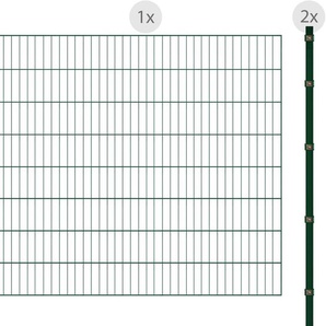 ARVOTEC Einstabmattenzaun ESSENTIAL 160 zum Einbetonieren Zaunelemente Zaunhöhe 160 cm, Zaunlänge 2 - 60 m Gr. H/L: 160 cm x 2 m H/L: 160 cm, grün (dunkelgrün) Zaunelemente