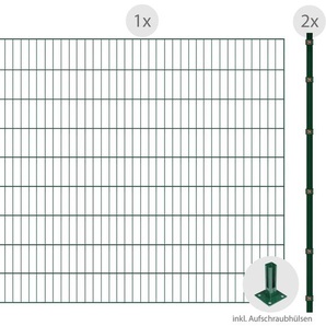 ARVOTEC Einstabmattenzaun ESSENTIAL 180 zum Aufschrauben Zaunelemente Gr. H/L: 180 cm x 2 m H/L: 180 cm, grün (dunkelgrün) Zaunelemente