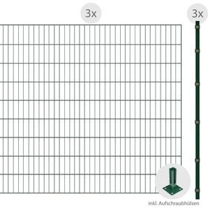 ARVOTEC Einstabmattenzaun ESSENTIAL 180 zum Aufschrauben Zaunelemente Gr. H/L: 180 cm x 6 m H/L: 180 cm, grün (dunkelgrün) Zaunelemente