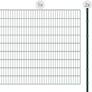 ARVOTEC Einstabmattenzaun ESSENTIAL 180 zum Einbetonieren Zaunelemente Gr. H/L: 180 cm x 2 m H/L: 180 cm, grün (dunkelgrün) Zaunelemente