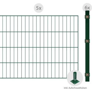 ARVOTEC Einstabmattenzaun ESSENTIAL 80 zum Aufschrauben Zaunelemente Zaunhöhe 80 cm, Zaunlänge 2 - 60 m Gr. H/L: 80 cm x 10 m H/L: 80 cm, grün (dunkelgrün) Zaunelemente