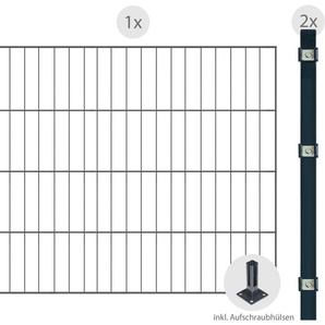 ARVOTEC Einstabmattenzaun ESSENTIAL 80 zum Aufschrauben Zaunelemente Zaunhöhe 80 cm, Zaunlänge 2 - 60 m Gr. H/L: 80 cm x 2 m H/L: 80 cm, grau (anthrazit) Zaunelemente