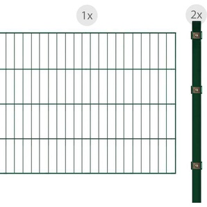 ARVOTEC Einstabmattenzaun ESSENTIAL 80 zum Einbetonieren Zaunelemente Zaunhöhe 80 cm, Zaunlänge 2 - 60 m Gr. H/L: 80 cm x 2 m H/L: 80 cm, grün (dunkelgrün) Zaunelemente