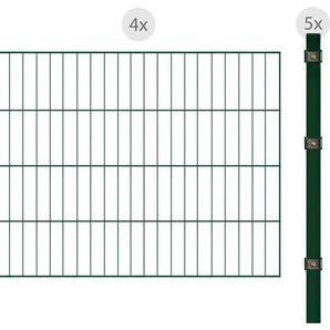 ARVOTEC Einstabmattenzaun ESSENTIAL 80 zum Einbetonieren Zaunelemente Zaunhöhe 80 cm, Zaunlänge 2 - 60 m Gr. H/L: 80 cm x 8 m H/L: 80 cm, grün (dunkelgrün) Zaunelemente