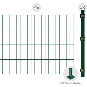 ARVOTEC Einstabmattenzaun ESSENTIAL 80 zum Aufschrauben Zaunelemente zum Aufschrauben, 80 cm, 8 m Gr. H/L: 80 cm x 8 m H/L: 80 cm, grün Zaunelemente