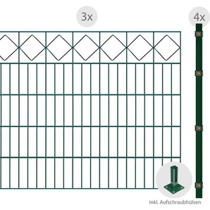 ARVOTEC Zaun ESSENTIAL 100 zum Aufschrauben Karo Zaunelemente Gr. H/L: 100 cm x 6 m H/L: 100 cm, grün (dunkelgrün) Zaunelemente