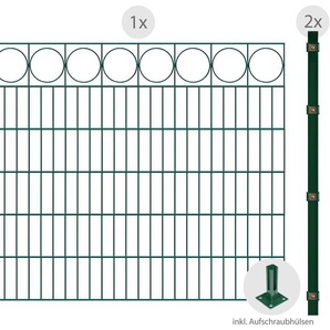 ARVOTEC Zaun ESSENTIAL 120 zum Aufschrauben Ring Zaunelemente Gr. H/L: 120 cm x 2 m H/L: 120 cm, grün (dunkelgrün) Zaunelemente