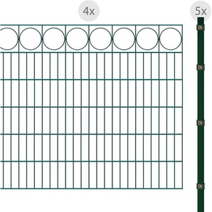 ARVOTEC Zaun ESSENTIAL 120 zum Einbetonieren Ring Zaunelemente Gr. H/L: 120 cm x 8 m H/L: 120 cm, grün (dunkelgrün) Zaunelemente