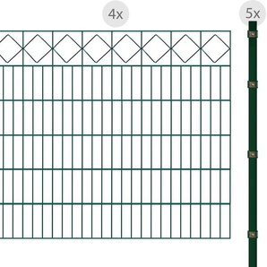 ARVOTEC Zaun Karo Zaunelemente 123 cm, 8 m Gr. H/L: 120 cm x 8 m, grün Zaunelemente