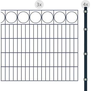 ARVOTEC Zaun Ring Zaunelemente 103 cm, 6 m Gr. H/L: 100 cm x 6 m, grau (anthrazit) Zaunelemente