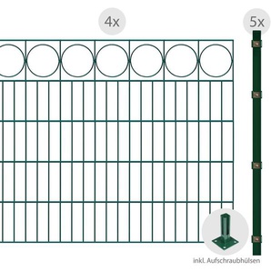 ARVOTEC Zaun Ring Zaunelemente zum Aufschrauben, 103 cm, 8 m Gr. H/L: 100 cm x 8 m, grün Zaunelemente