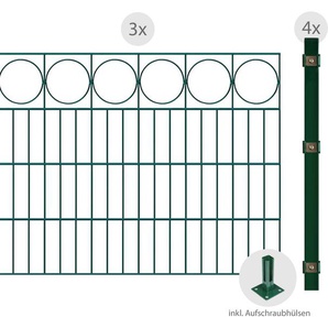 ARVOTEC Zaun Ring Zaunelemente zum Aufschrauben, 83 cm, 6 m Gr. H/L: 80 cm x 6 m, grün Zaunelemente