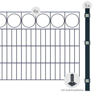 ARVOTEC Zaun Ring Zaunelemente zum Aufschrauben, 83 cm, 8 m Gr. H/L: 80 cm x 8 m, grau (anthrazit) Zaunelemente