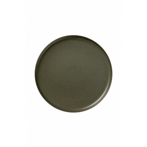 ASA Dessertteller Coppa Nori, Dunkelgrün, Keramik, Uni, rund, 1.5 cm, handgemacht, Essen & Trinken, Geschirr, Teller, Kuchenteller