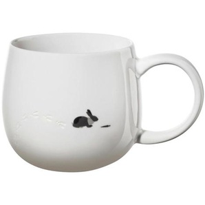 ASA Kaffeebecher Magu, Weiß Hochglanz, Keramik, Hase, 400 ml, 9.5 cm, Kaffee & Tee, Tassen, Kaffeebecher