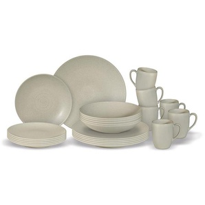 ASA Kombiservice Bella Vista, Creme, Keramik, 24-teilig, Uni, 32.50x29x29.50 cm, Essen & Trinken, Geschirr, Geschirr-Sets, Kombiservice