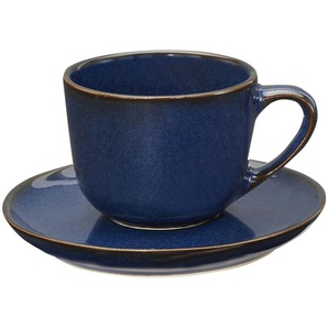 ASA SELECTION Espressotasse mit Unterteller ¦ blau ¦ Porzellan ¦ Maße (cm): H: 5,5  Ø: 6.7