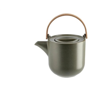 ASA SELECTION Teekanne mit Holzgriff Coppa Nori - grün - Porzellan,Metall - 17,5 cm - 14,5 cm - cm 12,6 | Möbel Kraft