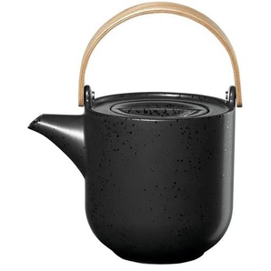 ASA SELECTION Teekanne mit Holzgriff Kuro - schwarz - Porzellan - 17,5 cm - 14,5 cm - cm 12,6 | Möbel Kraft
