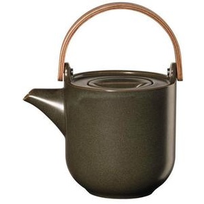 ASA Teekanne Coppa Nori, Dunkelgrün, Holz, Keramik, 600 ml, 10.7x12x14.5 cm, Kaffee & Tee, Kannen, Teekannen