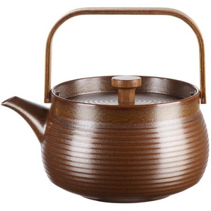 ASA Teekanne Japandi, Braun, Keramik, 600 ml, 17.4x15.6x14.2 cm, Kaffee & Tee, Kannen, Teekannen
