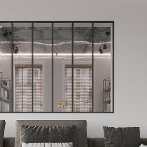 Atelier-Glaswand - 180 x 130 cm - thermolackiertes Aluminium - Schwarz - BAYVIEW