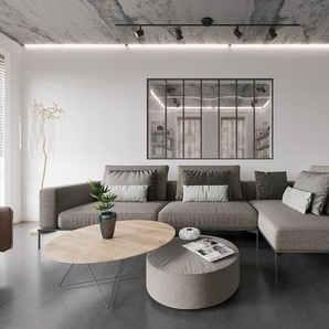 Atelier-Glaswand - 210 x 130 cm - thermolackiertes Aluminium - Schwarz - BAYVIEW