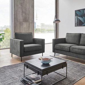 ATLANTIC home collection 2-Sitzer Weston, im skandinavischem Stil, mit Wellenunterfederung
