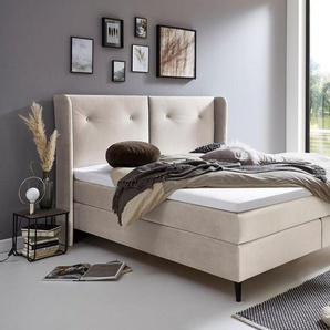 ATLANTIC home collection Boxspringbett Beatrix, mit Bonnell-Federkernmatratze und Topper
