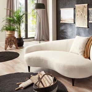 ATLANTIC home collection Chaiselongue Olivia, Nierenform-Sofa mit Zierkissen im Originalbezug