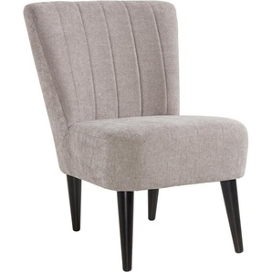 ATLANTIC home collection Cocktailsessel Jan, mit Wellenunterfederung, Massivholzfüße
