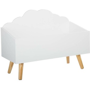 Atmosphera - Aufbewahrungskiste für Kinderzimmer, Spielzeugkiste, 58 x 28 x 45 cm, Wolken-Motiv, mdf