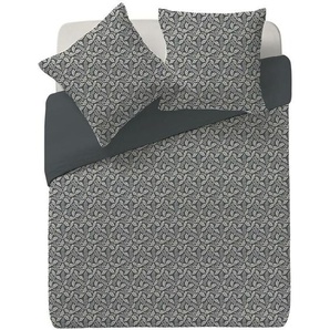 Atmosphera - Bettwäsche-Set Baumwollgaze - grau - 240x220 cm créateur dintérieur